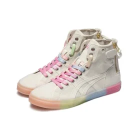 Double Clutch Milk White Retro Casual High Board Shoe “White Pink”